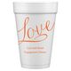 Expressive Script Love Styrofoam Cups Image 3 of 3