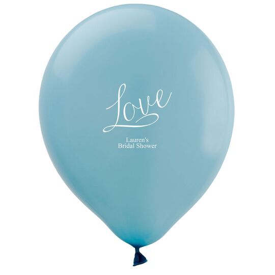 Expressive Script Love Latex Balloons