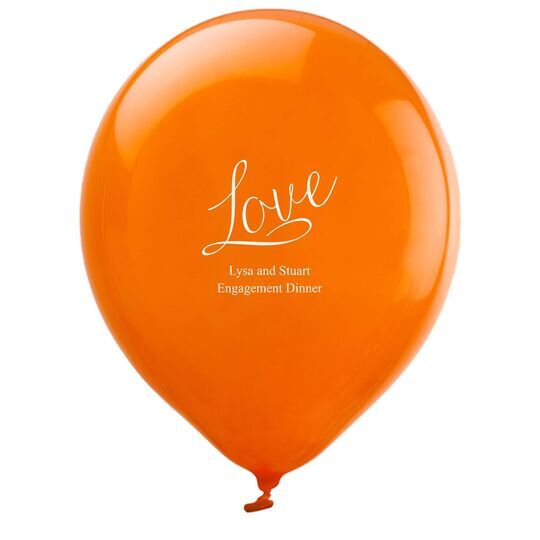 Expressive Script Love Latex Balloons