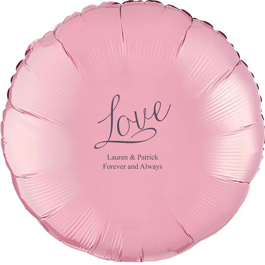 Expressive Script Love Mylar Balloons