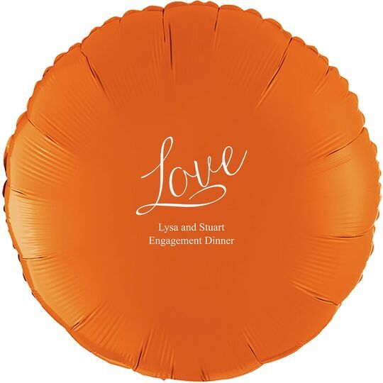 Expressive Script Love Mylar Balloons