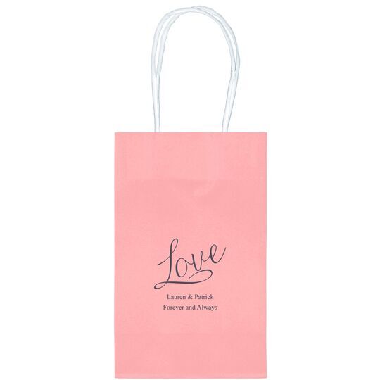 Expressive Script Love Medium Twisted Handled Bags