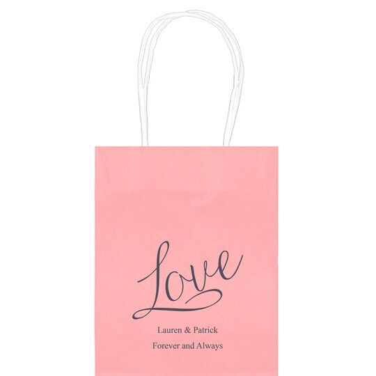 Expressive Script Love Mini Twisted Handled Bags