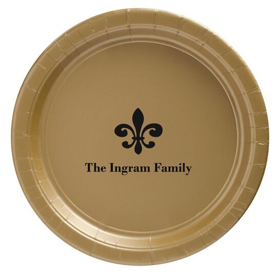 Traditional Fleur-de-Lis Paper Plates