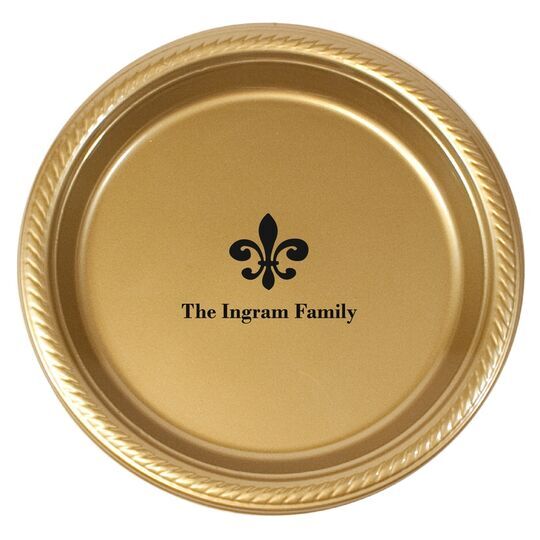 Traditional Fleur-de-Lis Plastic Plates