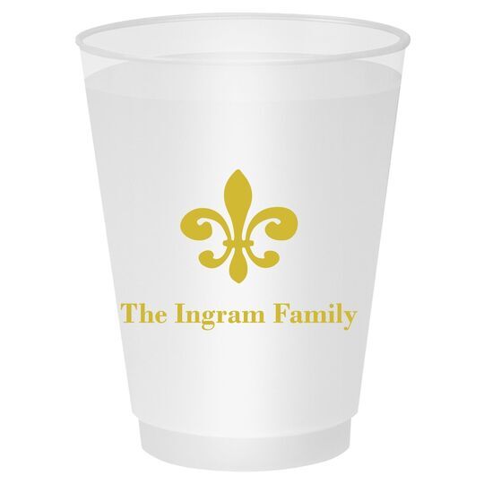 Traditional Fleur-de-Lis Shatterproof Cups