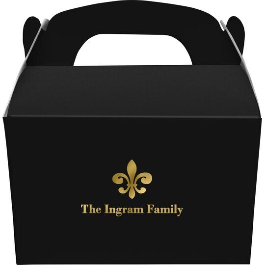 Traditional Fleur-de-Lis Gable Favor Boxes