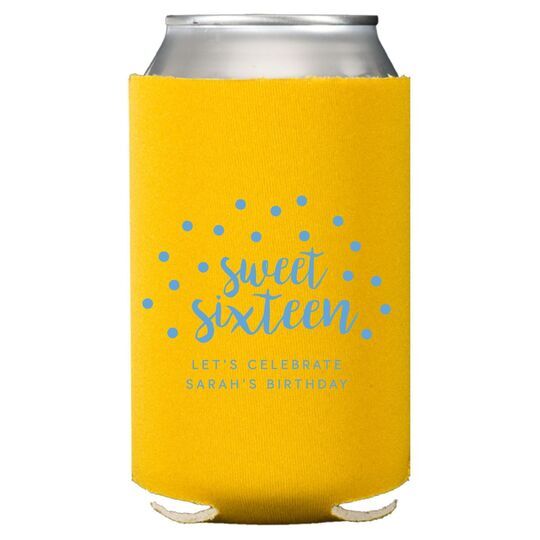 Confetti Dots Sweet Sixteen Collapsible Huggers
