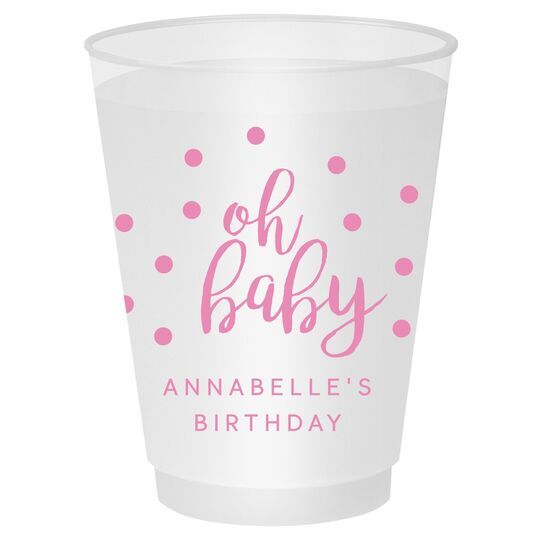 Confetti Dots Oh Baby Shatterproof Cups