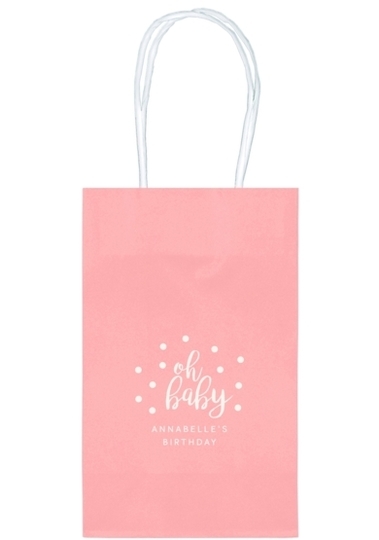 Confetti Dots Oh Baby Medium Twisted Handled Bags