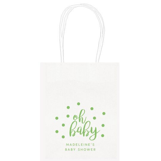 Confetti Dots Oh Baby Mini Twisted Handled Bags