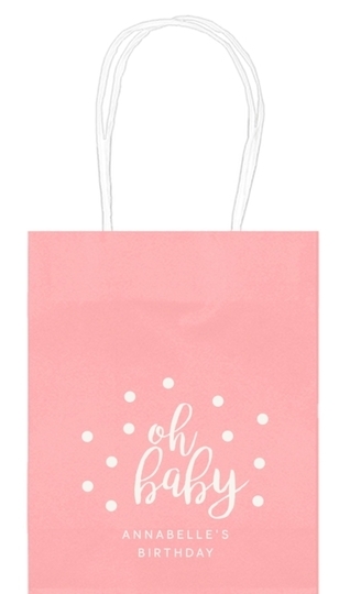 Confetti Dots Oh Baby Mini Twisted Handled Bags