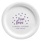 Confetti Dots True Love Paper Plates Image 1 of 2