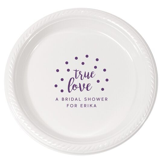 Confetti Dots True Love Plastic Plates