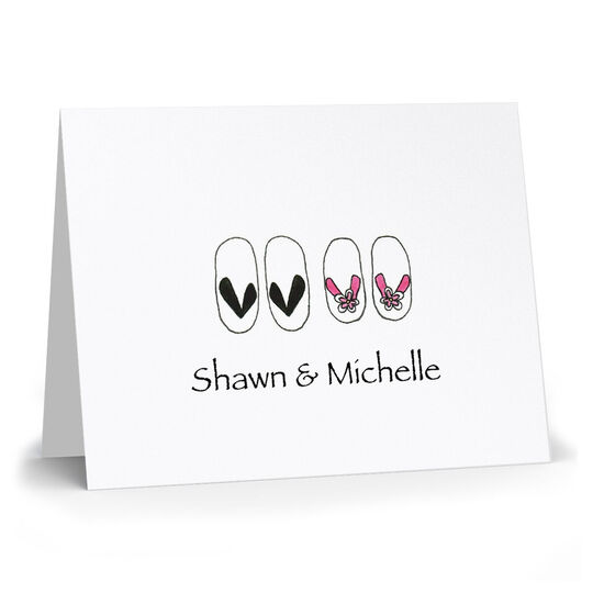 Flip Flops Folded Note Cards