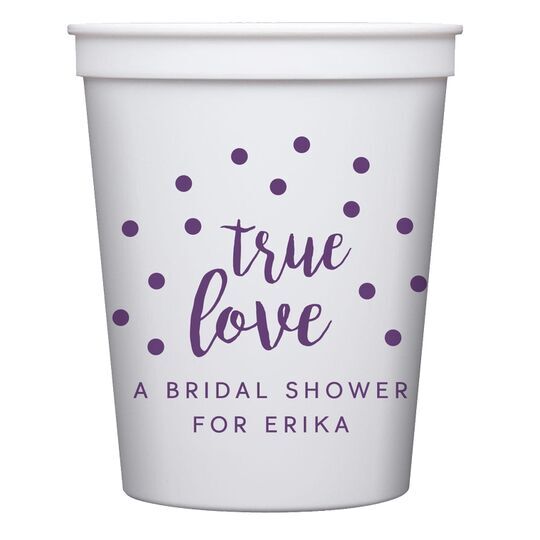 Confetti Dots True Love Stadium Cups