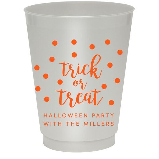 Confetti Dots Trick or Treat Colored Shatterproof Cups