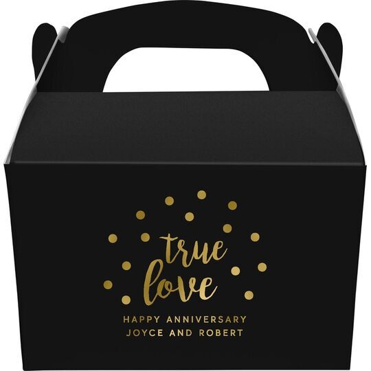 Confetti Dots True Love Gable Favor Boxes