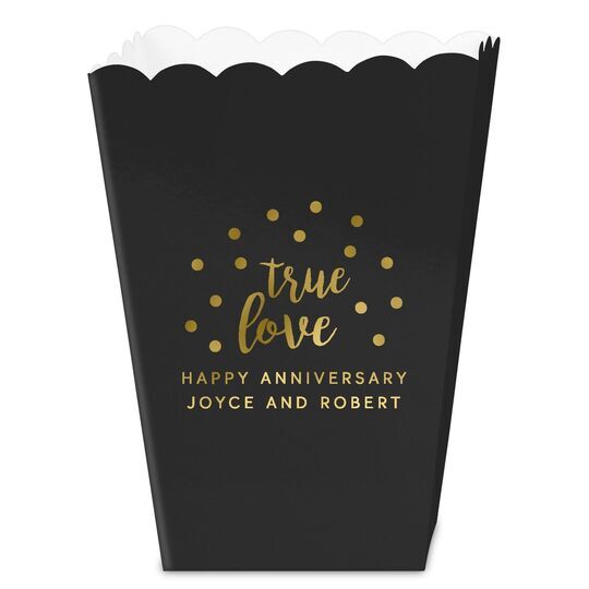 Confetti Dots True Love Mini Popcorn Boxes