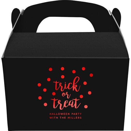 Confetti Dots Trick or Treat Gable Favor Boxes