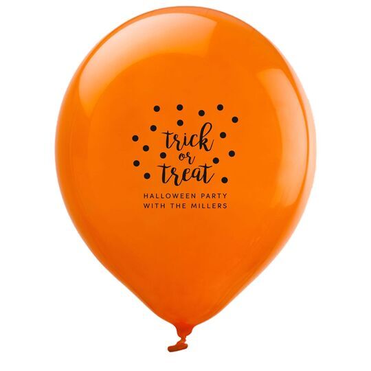 Confetti Dots Trick or Treat Latex Balloons