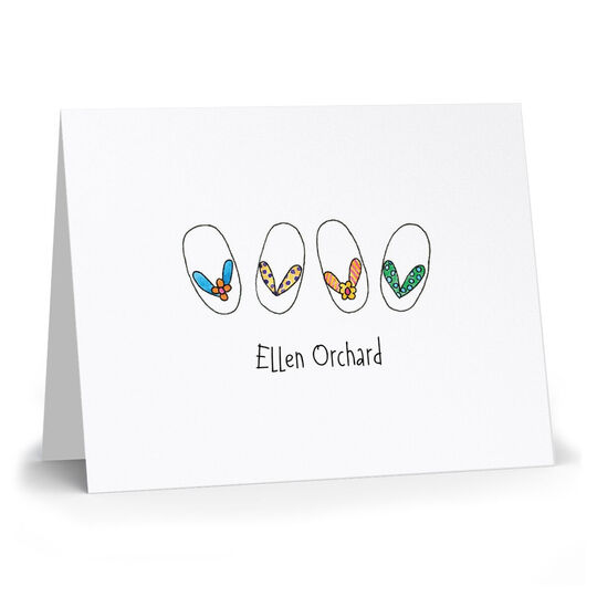 Summer Flip Flop Folded Note Cards