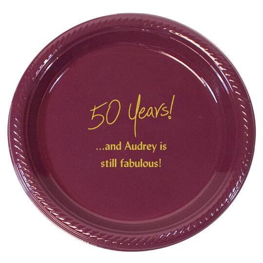Fun 50 Years Plastic Plates