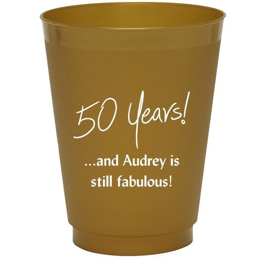 Fun 50 Years Colored Shatterproof Cups