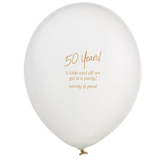 Fun 50 Years Latex Balloons