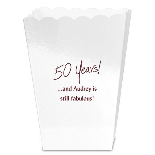 Fun 50 Years Mini Popcorn Boxes