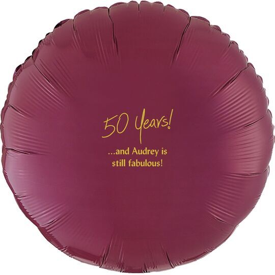 Fun 50 Years Mylar Balloons