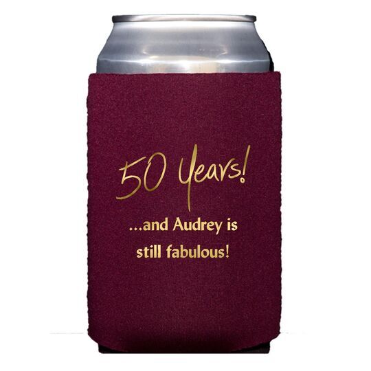 Fun 50 Years Collapsible Huggers