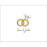 Wedding Ring Foldover Note Cards