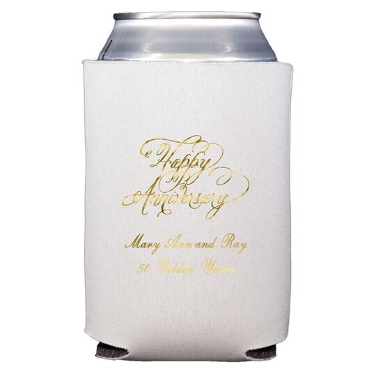 Elegant Happy Anniversary Collapsible Huggers