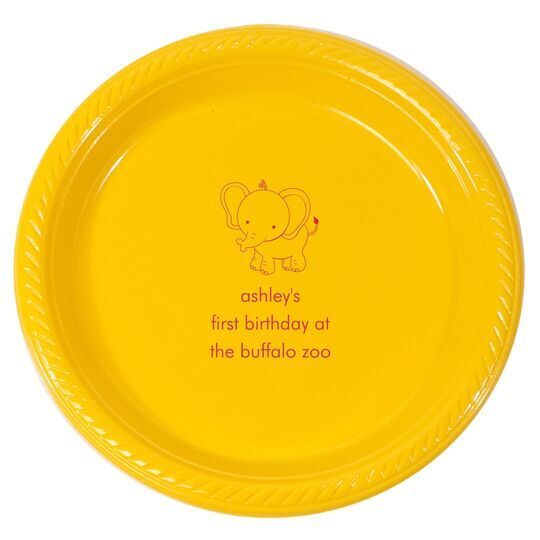 Sweet Elephant Plastic Plates