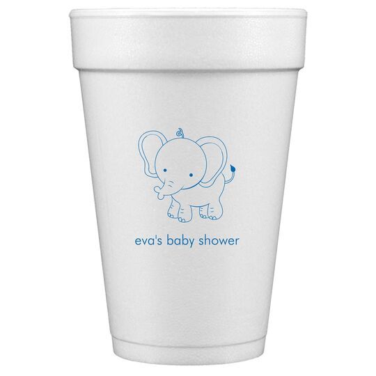 Sweet Elephant Styrofoam Cups