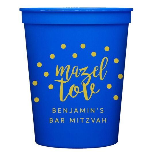 Confetti Mazel Tov Stadium Cups