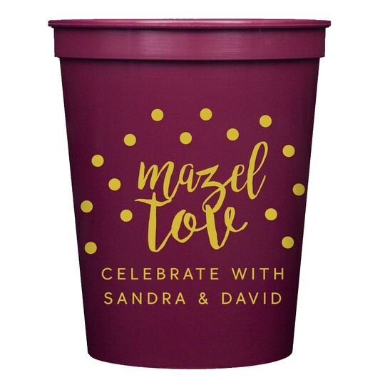 Confetti Mazel Tov Stadium Cups