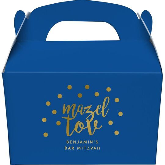 Confetti Mazel Tov Gable Favor Boxes