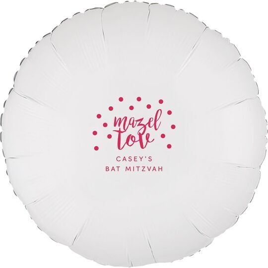 Confetti Mazel Tov Mylar Balloons