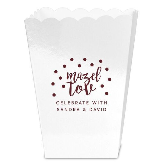 Confetti Mazel Tov Mini Popcorn Boxes