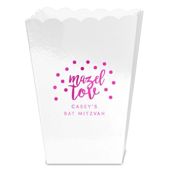 Confetti Mazel Tov Mini Popcorn Boxes
