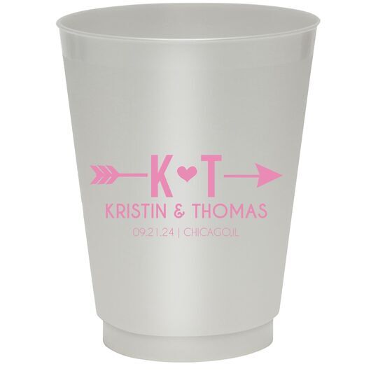 Cupid's Arrow Colored Shatterproof Cups