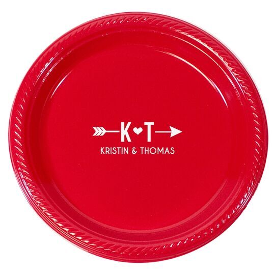 Cupid's Arrow Plastic Plates