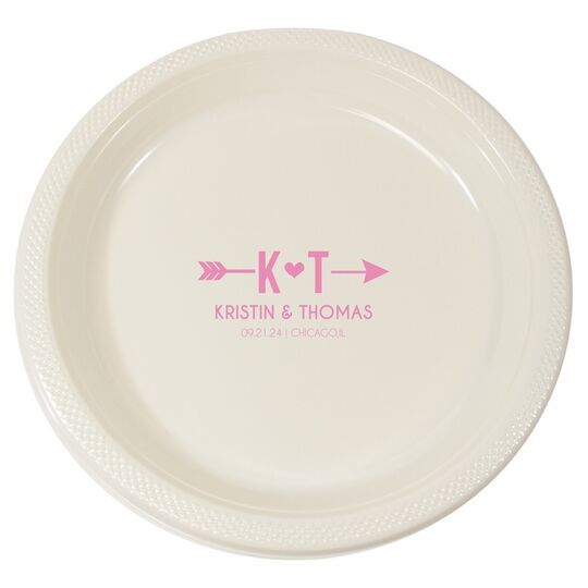 Cupid's Arrow Plastic Plates