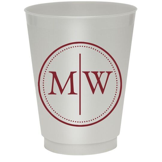 Dotted Circle Duogram Colored Shatterproof Cups