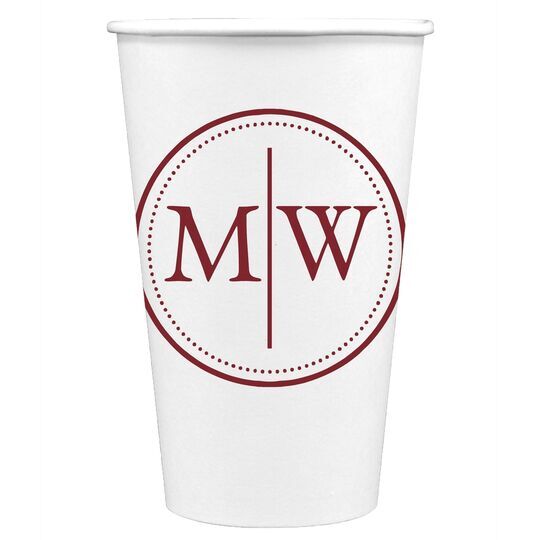 Dotted Circle Duogram Paper Coffee Cups