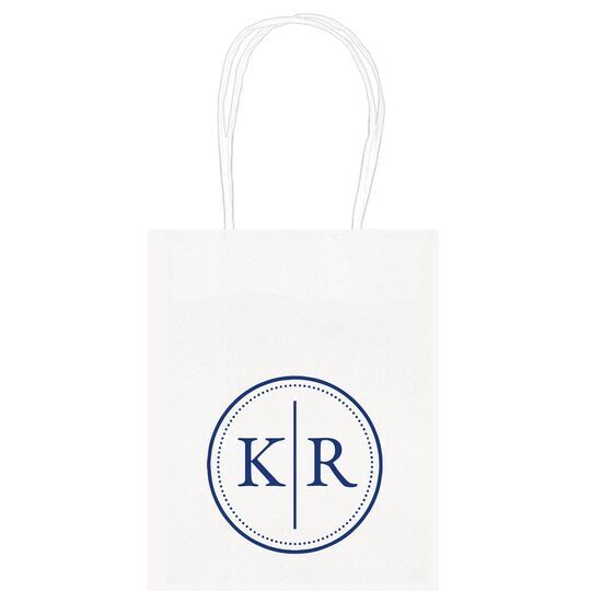 Dotted Circle Duogram Mini Twisted Handled Bags