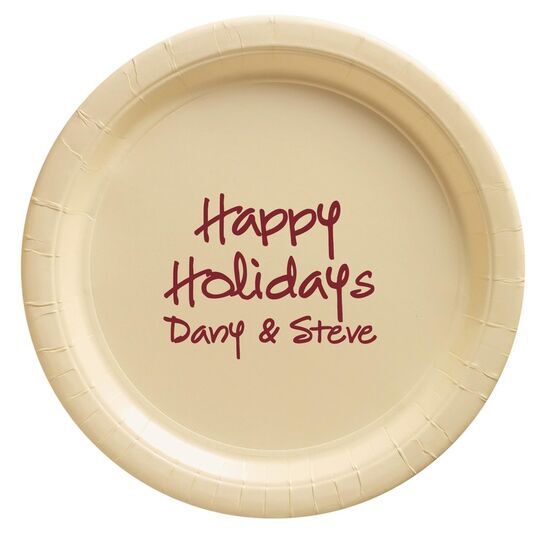 Studio Text Paper Plates