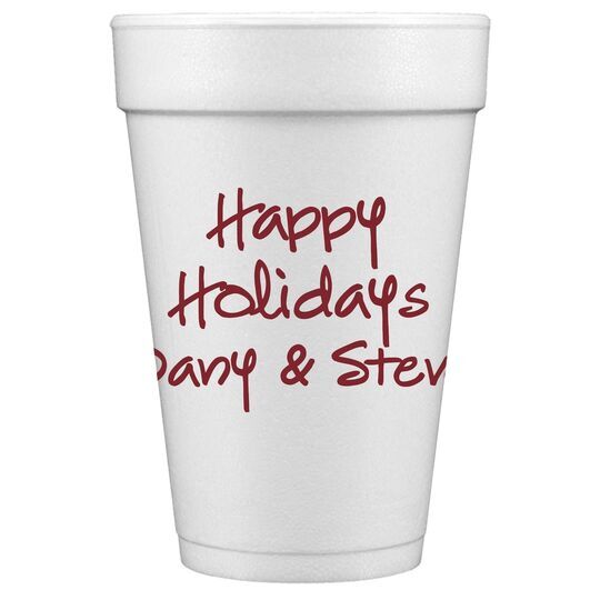 Studio Text Styrofoam Cups